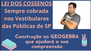 LEI DOS COSSENOS mostrada de uma forma dinamizada pelo SOFTWARE GEOGEBRA [upl. by Parthinia477]