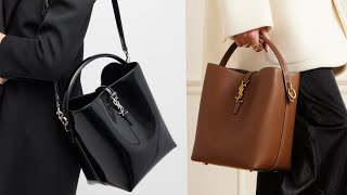 Saint Laurent Le 37 small mini leather bucket bag YSL bags [upl. by Trik932]