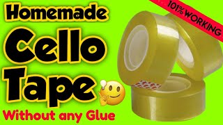 Homemade cello tape  adhesive tape makingcello tape kaise banatehaidiy cello tapeSajals Art [upl. by Attelliw]