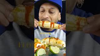 ELOTES CORN 🌽 MUKBANG mexicanstreetfood elotes corn mexicanfood mexicancorn mexican ytshorts [upl. by Saenihp489]