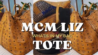 Whats in my MCM Liz Reversible Large Visetos Tote Bag [upl. by Nylrahc]