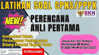 LATIHAN SOAL CPNS PPPK PERENCANA AHLI PERTAMA  PERENCANAAN PEMBANGUNAN BIDANG EKONOMI TINGKAT DASAR [upl. by Wake]