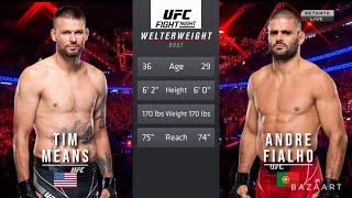 TIM MEANS VS ANDRE FIALHO FULL FIGHT UFC VEGAS 79 [upl. by Prissie]