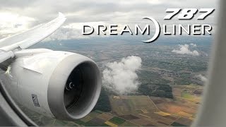 STUNNING BOEING 787 WING VIEW Latam 7879 Approach and Landing in Frankfurt [upl. by Low]