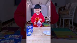 Plastic Bag Poke Challenge Who Got Hit By The Cream 😂 Funnyfamily Partygames [upl. by Clothilde]