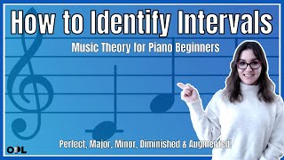 Identifying Intervals Perfect Major Minor Augmented Diminished  Music Theory for Beginners [upl. by Clemence]