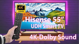 Hisense 55 inch 4K A6H Smart TV ⚡ Unboxing amp Review 🔥 Best 4K TV in USA 2023 [upl. by Edrei]