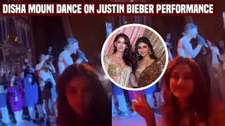 Disha Patani Mouni roy vibing on Justin Bieber performance at Ambani wedding ceremony [upl. by Coridon167]