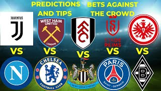 JUVENTUS VS NAPOLI WEST HAM VS CHELSEA FULHAM VS NEWCASTLE  REIMS VS PSG FRANKFURT VS BORUSSIA M [upl. by Damales981]