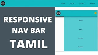 Responsive nav bar in tamil  html css javascript in tamil [upl. by Leafar]