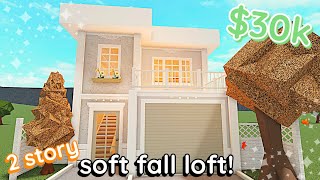 Soft 30k Bloxburg Fall Loft 2 Story House Build Tutorial [upl. by Assiluy]