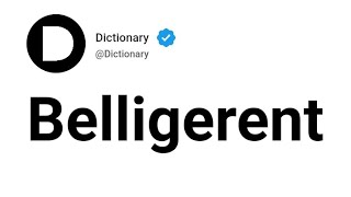 Belligerent Meaning In English [upl. by Fein]