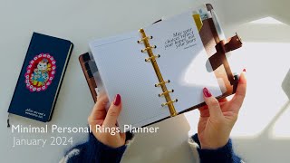 Agenda  Minimal Personal Rings Planner Setup  January 2024  LV Ring Agenda MM [upl. by Eitsirc]