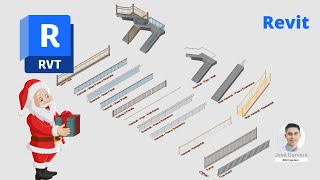 REVIT PACK DE FAMILIAS DE BARANDAS GRATIS 🎅🎄🎁 [upl. by Cavanaugh]