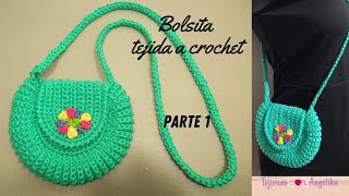 Bolsita tejida a crochet parte 1 crochet tejido fácil moda [upl. by Natye150]