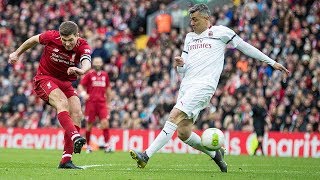 Liverpool Legends 32 AC Milan  Fowler flick Pirlo freekick and a Steven Gerrard winner [upl. by Bello716]