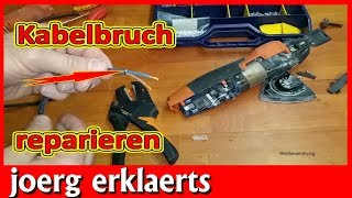 Kabelbruch reparieren an einem Elektrowerkzeug Haushaltsgerät Tutorial Nr223 [upl. by Frederick]