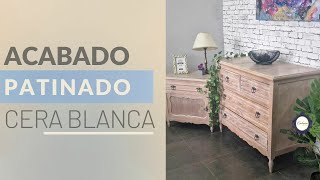 Como Aplicar PATINA BLANCA en un mueble de Madera [upl. by Joellyn130]