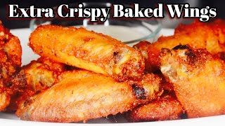 SUPER Crispy Wings With One SECRET Ingredient  Crispy Chicken Wing Recipe [upl. by Ohnuj]