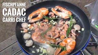 13 Fischpfanne vom CADAC Carri Chef 1  frisch gekauft und gleich gebrutzelt [upl. by Valsimot840]