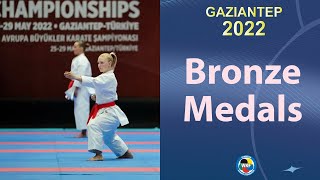 European KARATE Championships  BRONZE MEDALS  AFTERNOON SESSION  WORLD KARATE FEDERATION [upl. by Pentha]