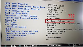 How To  UPDATE MANUAL ASSET TAG LENOVO [upl. by Valer]