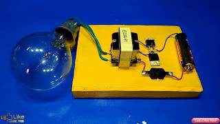 inverter 1 5v to 220v how to make inverter made to easy simple circuit new idea [upl. by Aicerg]