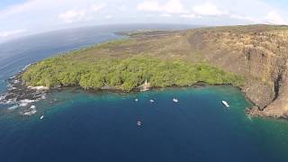 Drone Scenic Aerial View of Kealakekua Bay From 300 Feet Up  DJI Phantom 2 Vision [upl. by Luigino]