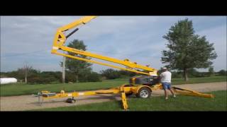 2015 Haulotte 5533A towable boom lift for sale  noreserve Internet auction September 29 2016 [upl. by Ayortal]