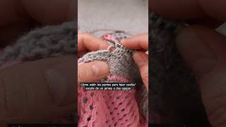 Imperdible Tutorial 😄💜🧶 Seguro te va ayudar en tus proyectos de Tejido Escote Cuello de un Jersey [upl. by Yrrad]