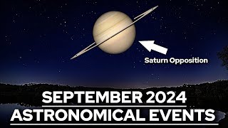 Astronomy calendar  September 2024  Saturn  Supermoon  Neptune [upl. by Neih]