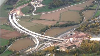 A44Weiterbau aus der Luft Von Kassel nach Herleshausen im Flieger [upl. by Agathe]