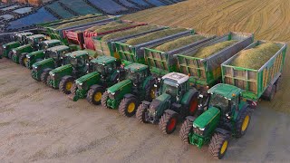 Mais 2023  The BIGGEST John Deere Production Van den Tillaart Agrar  5x JD Harvester  Huge Silo [upl. by Essined]