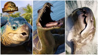 Prehistoric Marine Species Pack 🦖 ALL ANIMALS  Jurassic World Evolution 2 4K [upl. by Moore461]