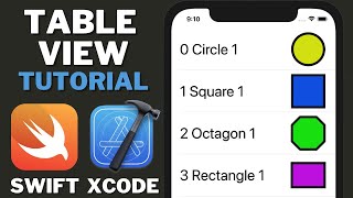 How to use Table View Swift Xcode Tutorial [upl. by Dennison]