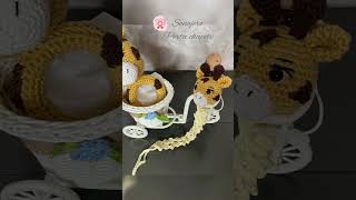 Sonajero porta chupete Jirafa Amigurumi amigurumiscrochet crochettoys [upl. by Esilehs]