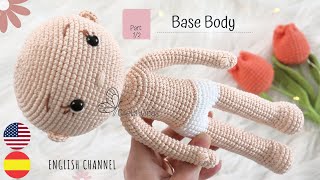 Princess Amigurumi Base Body Tutorial  Princess Series Part 12 Sub 🇺🇸🇪🇸 GretaWings [upl. by Eecyal]