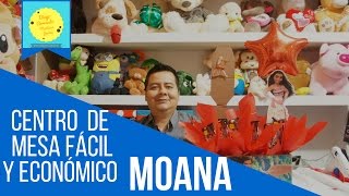 ¿Cómo hacer un centro de mesa de Moana Fácil y rápido [upl. by Tonye]