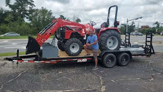 Putting the work with my Mahindra 4550 to work mahindra tractor landclearngsirkuitmandalika [upl. by Cohdwell]