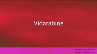 Pronunciation of the words quotVidarabinequot [upl. by Cadmarr]