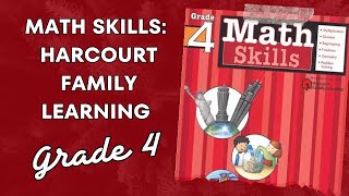 Math Skills Grade 4 by Harcourt Family Learning Flip through amp Review  Homeschool Fourth Grade Math [upl. by Ddart]