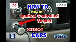 DIY Ignition Controlled Power Socket on a GM Ford or Chrysler [upl. by Novahc]