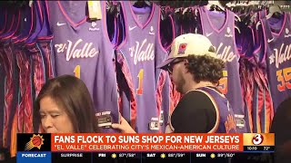 Fans flock to Footprint Center for Suns new quotEl Vallequot jerseys [upl. by Hameean]