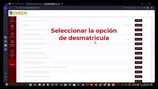 PROCESO DESMATRICULA UNSCH [upl. by Merow823]