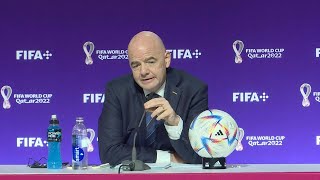 Mondial2022 les fans peuvent quotsurvivrequot sans quotbière pendant trois heuresquot Infantino  AFP [upl. by Nnayrb158]