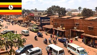 Uganda Jinja town  city tour street scenery daily life impressions [upl. by Kcirdet]