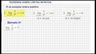 TEOREMAS SOBRE LÍMITES INFINITOS  Eejrcicios resueltos [upl. by Rodrich]