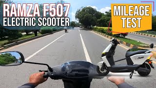 Ramza F507 Electric Scooter Mileage Test [upl. by Annaiek637]