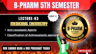 L3  Unit1 Medicinal Chemistry2  5th Sem  Antineoplastic smartPharmacyWallah [upl. by Neelloc]