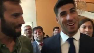 ALVARO OJEDA CON LOS JUGADORES DEL MADRID EL BAÑADOR DEL BARSA ES PARA LOS MANGUITOS [upl. by Arag]